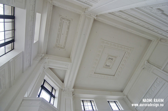Restored ceiling at Argus Building