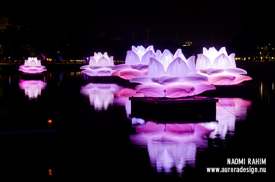 Sita's Garden Lotus Pond - White Night Melbourne 2015