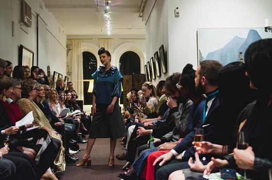 Kara Baker runway at Kozminsky