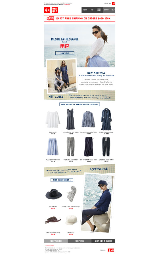 UNIQLO x Ines De La Fressange eDM