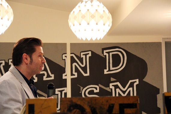 David Ansett - Director of Truly Deeply making a speech
