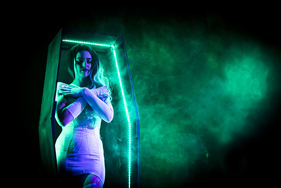 Billie-Jade filming Horror Haus