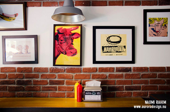 Pop art Andy Warhol prints at 231 East St Gourmet Burgers